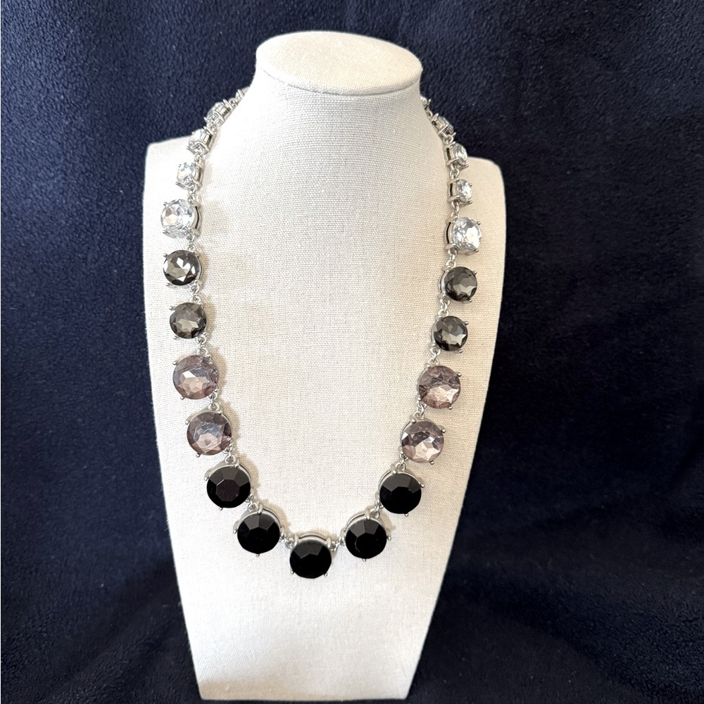Lane Bryant Elegant Black and Silver Necklace